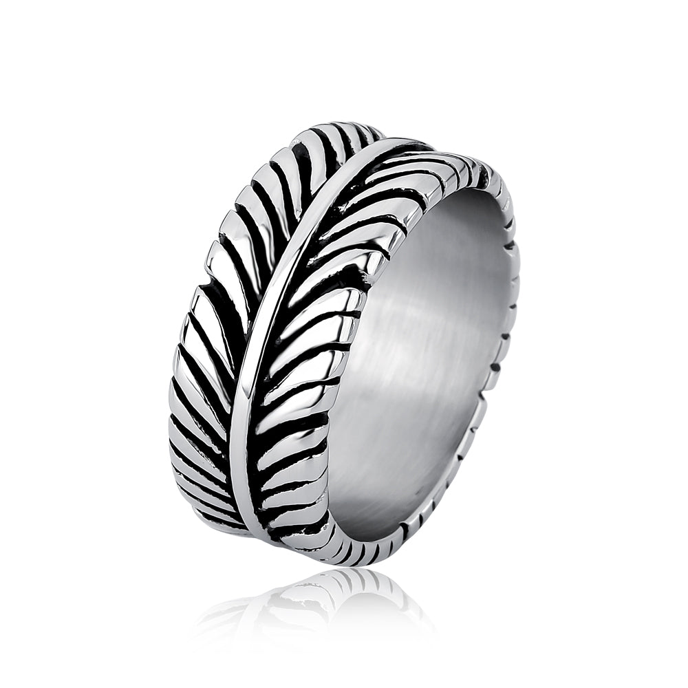 Anel Aço Pena Tam 25