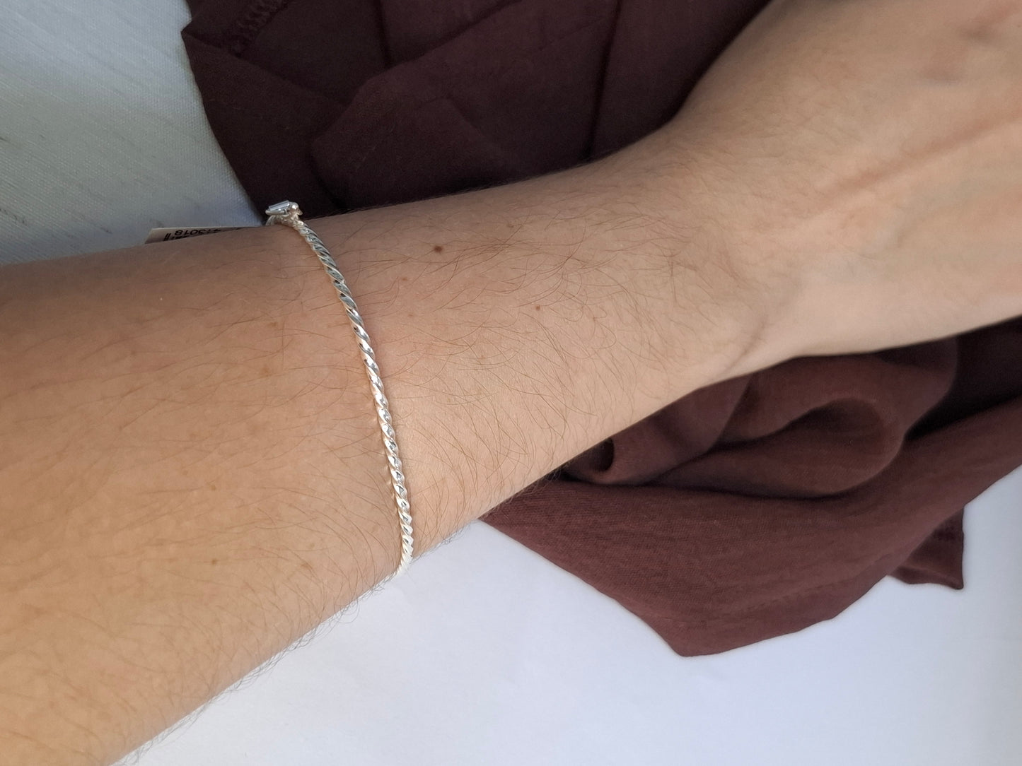 Bracelete Prata 925 Torcido