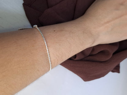 Bracelete Prata 925 Torcido