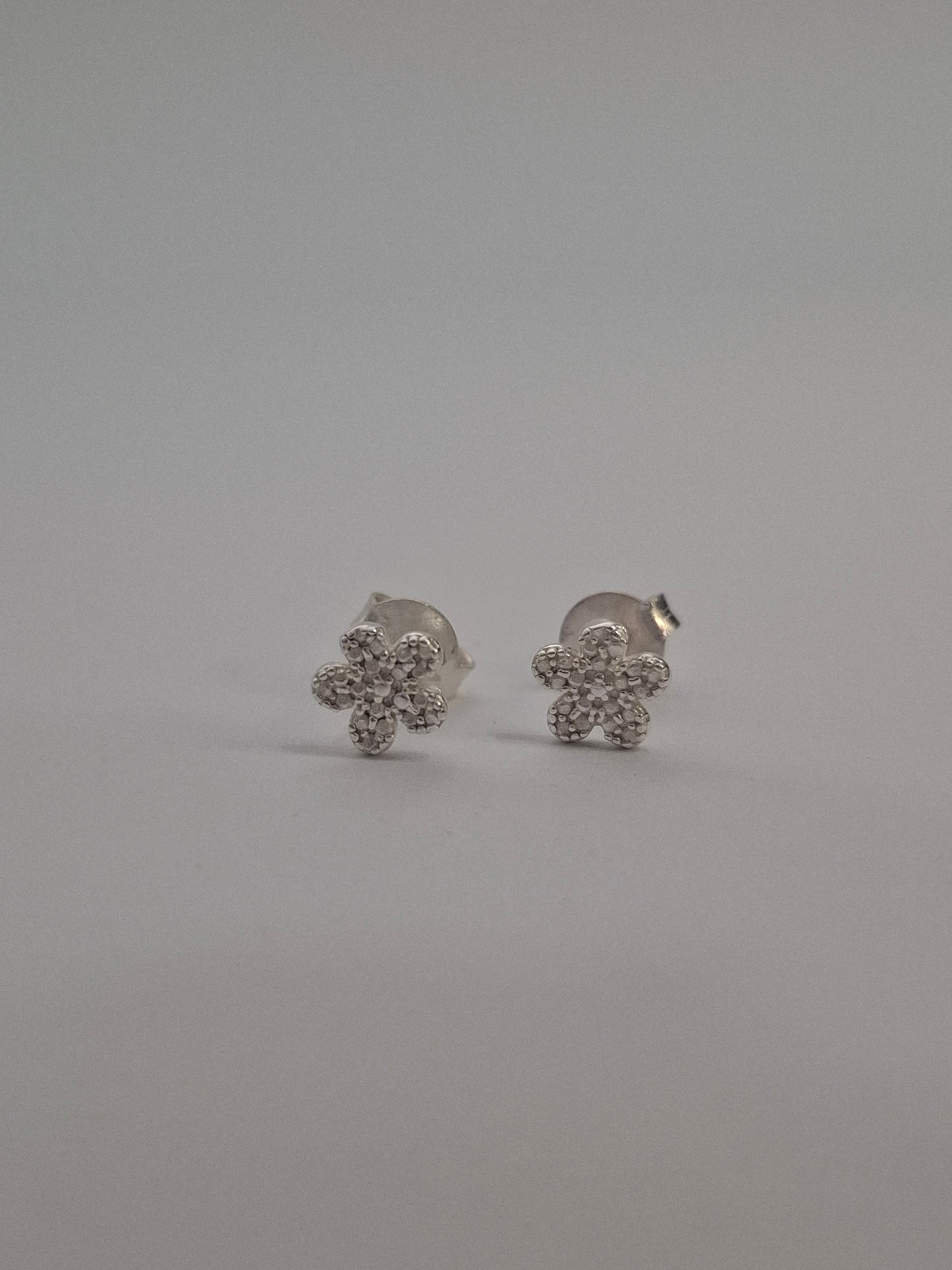 Brinco Flor Prata 925 P