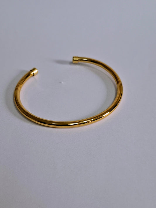 Bracelete Aro Liso Redondo Ouro