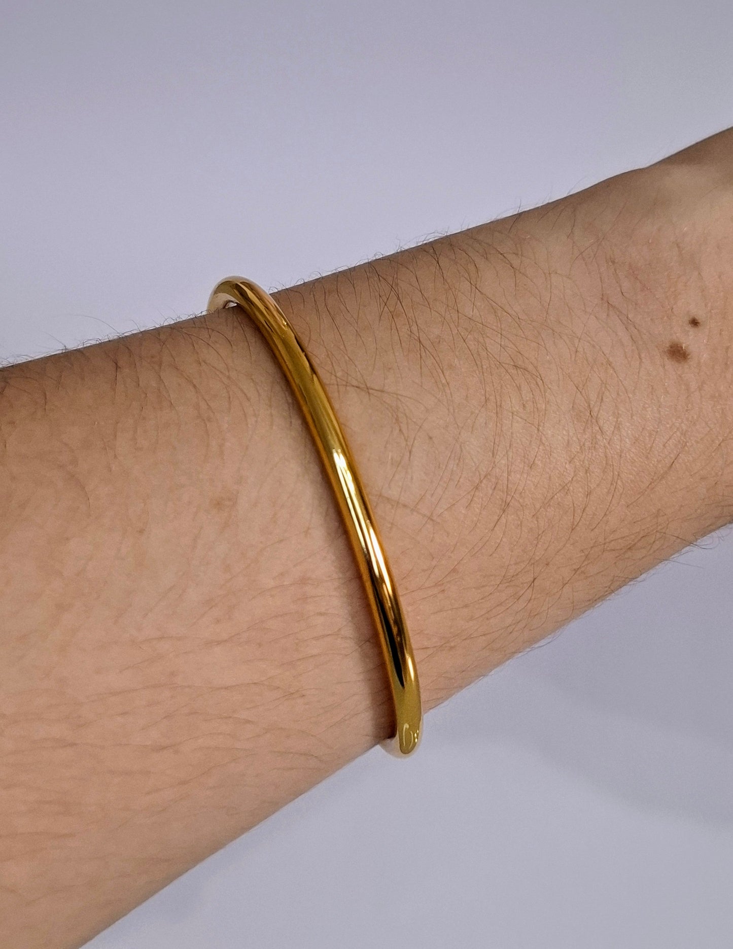 Bracelete Aro Liso Redondo Ouro