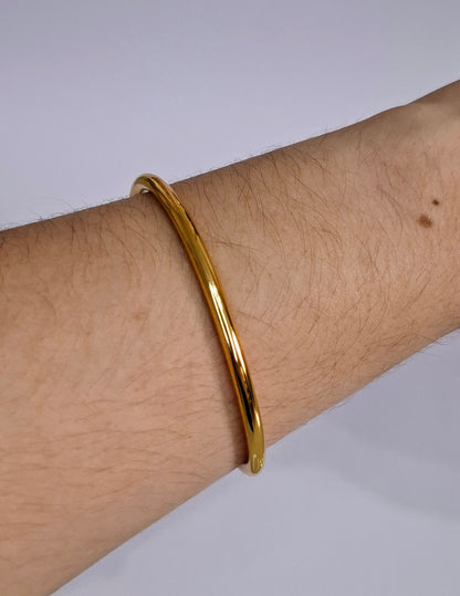 Bracelete Aro Liso Redondo Ouro