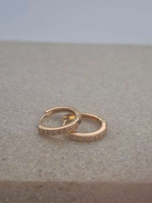 Argola Lisa e Cravejada G