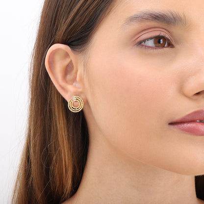 Brinco Meio Círculo Trabalhado