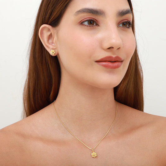 Conjunto Flor Detalhe Cravejado 45 CM